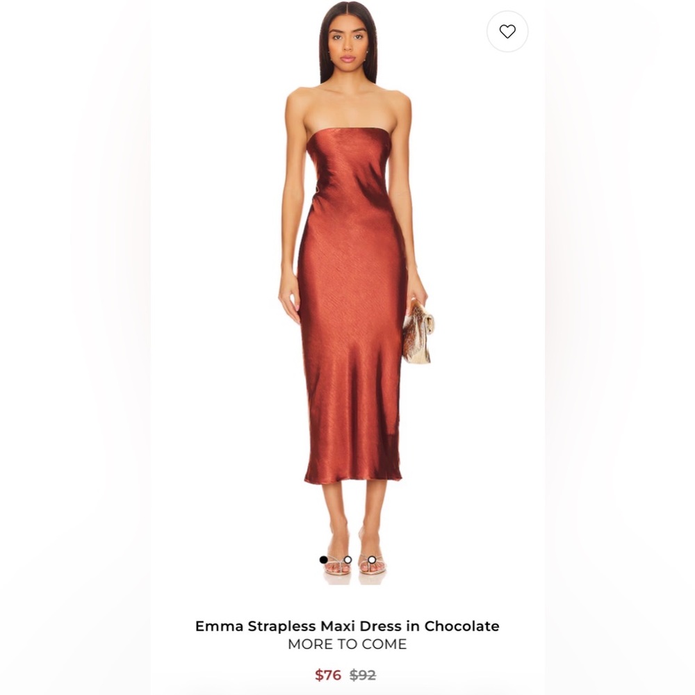 More to Come Emma Strapless Maxi Dress in Chocolate